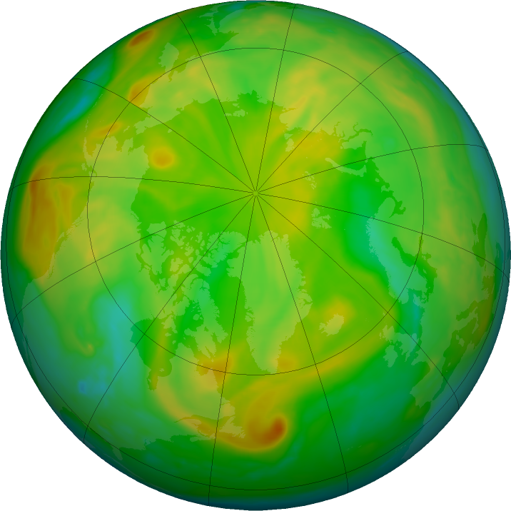 Arctic ozone map for 11 June 2021